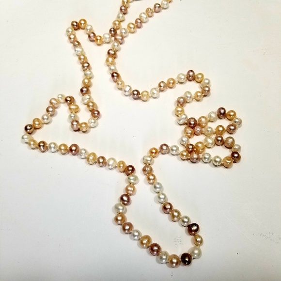 48 Inch Long 8-10mm Freshwater Pearl Rope Necklace - Picture 6 of 6